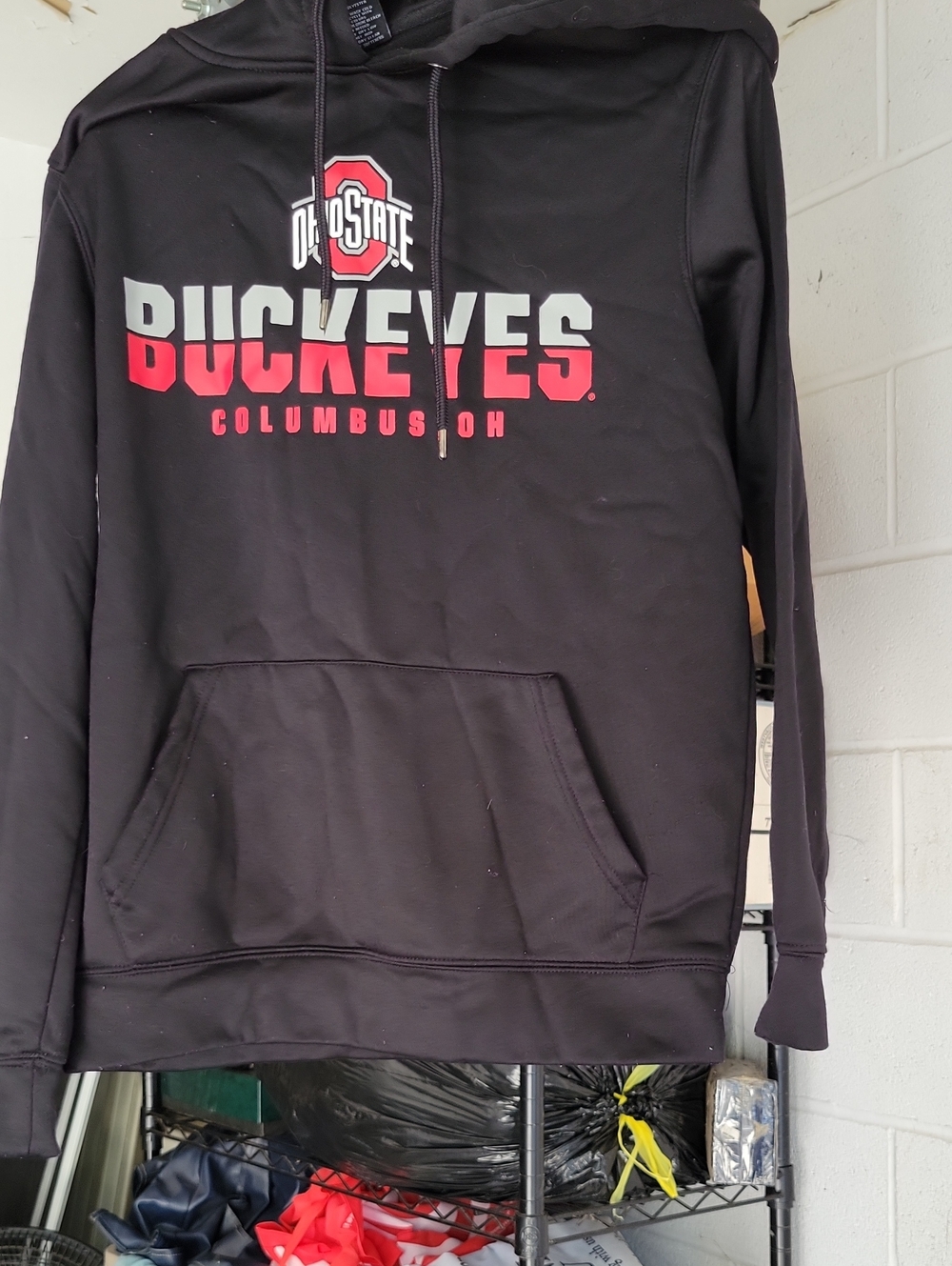Ohio State Buckeyes Black Crewneck Pullover Hoodie